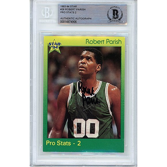 Robert Parish Signed 94 Star Pro Stats Basketball Card Beckett Celtics Autograph - Picture 1 of 5